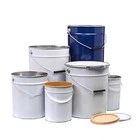 Printed And Coated 5 Gallon/20 Liter Metal Paint Bucket With Flower Edge Lid