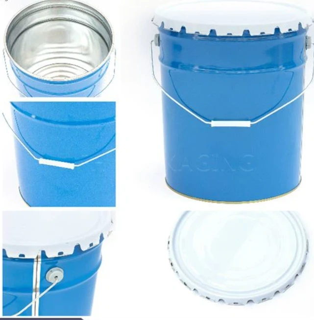 Round Metal 10L Paint Bucket For Waterborne Epoxy Floor Paints